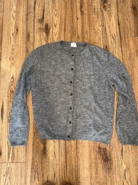 H&M Heather Gray Button-Up Women's Cardigan